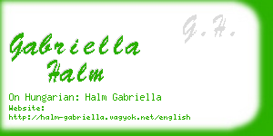 gabriella halm business card